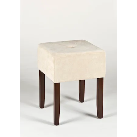 Bellamy Backless Vanity Stool with Tapered Feet